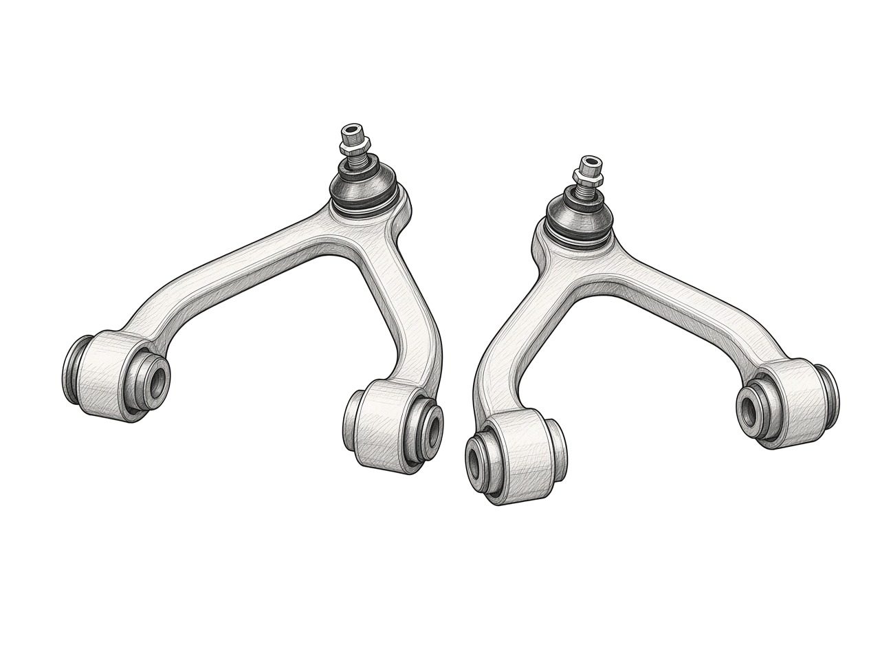TRD upper control arm kit (bronze), 4Runner 6th gen (illustration)