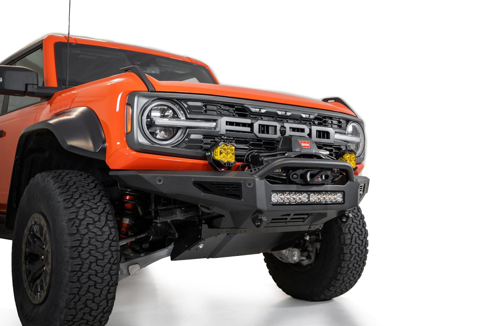 Addictive Desert Designs Rock Fighter winch front bumper, Bronco Raptor