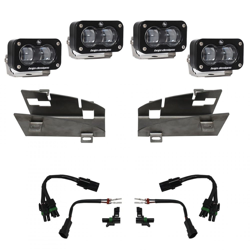 Baja Designs dual S2 SAE fog pocket kit, Ram TRX 2021-2024 / Rebel 2019-2024