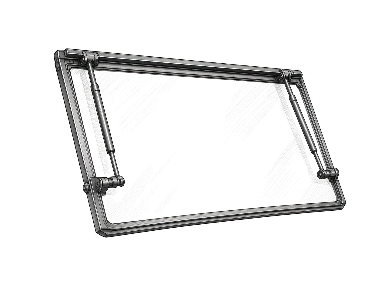 Polaris Tip-Out Windshield, glass, General (illustration)