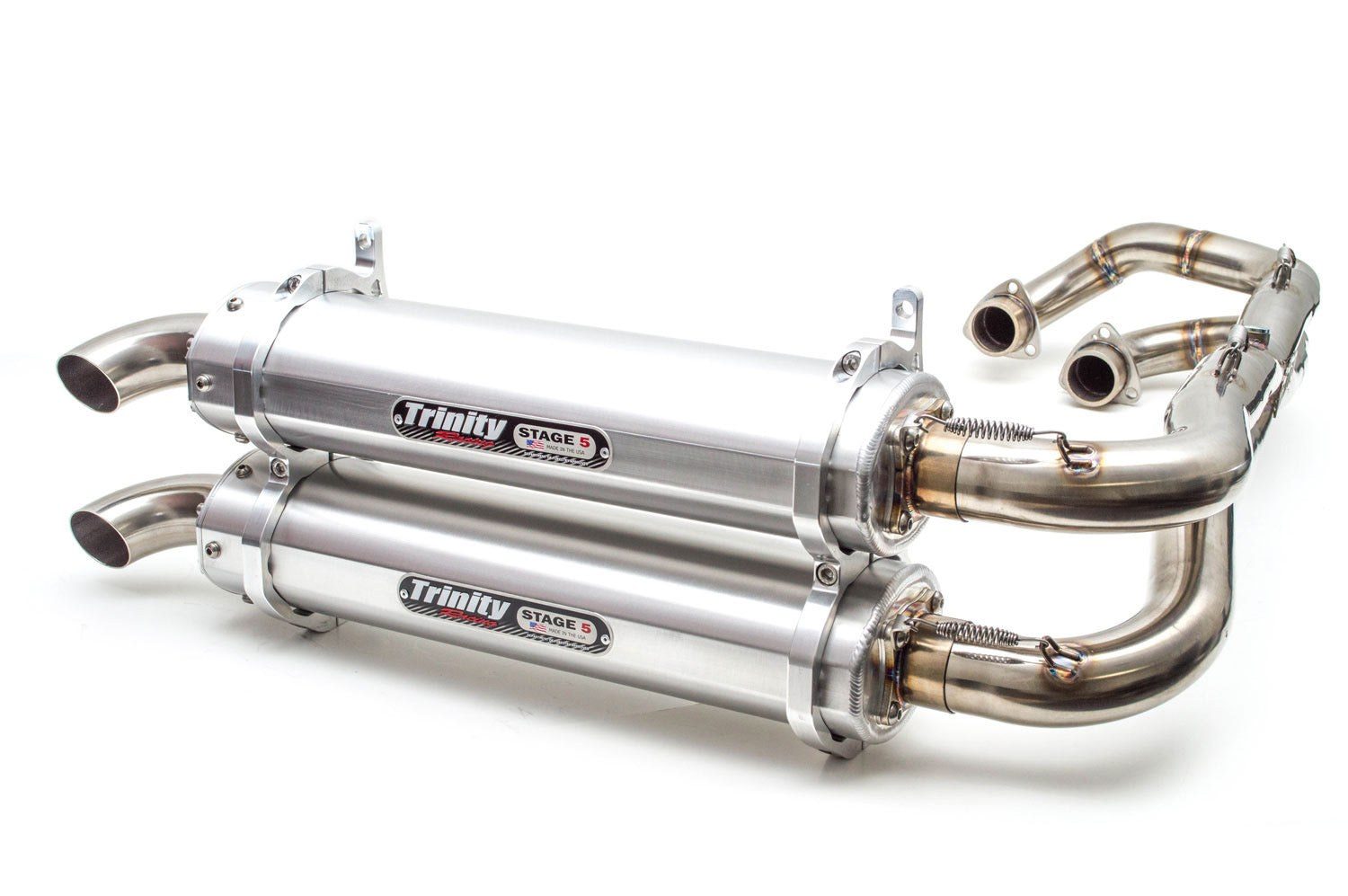 Trinity Racing dual full exhaust, Polaris General 1000 / RZR 1000S / 900S (representative image)