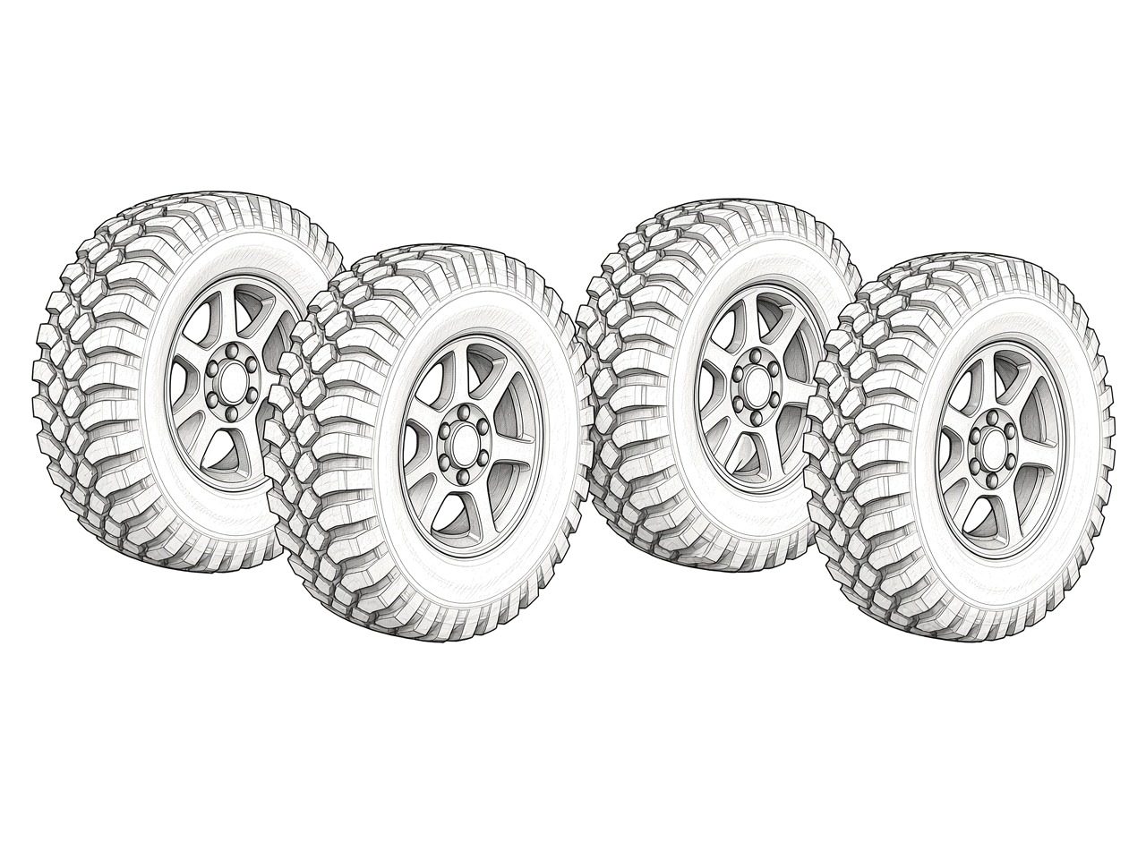 General XP 1000 factory 15" aluminum wheel + Pro Armor Crawler XG 30x10-15 set (take-off) (illustration)