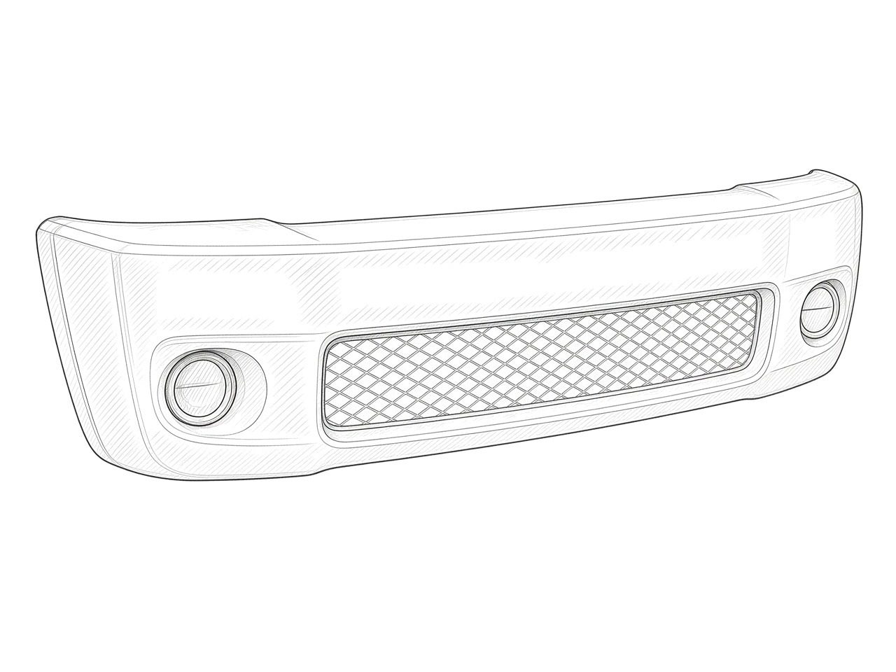 Gladiator JT factory front bumper (68293891AB) (illustration)
