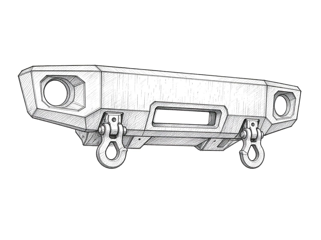 Gladiator Rubicon factory steel bumper (illustration)