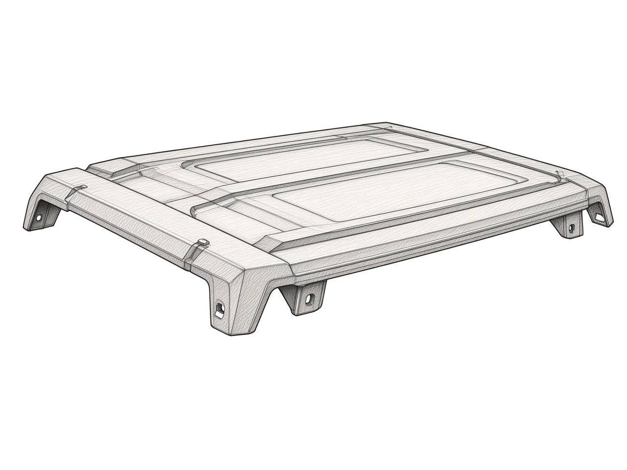 Honda genuine accessory 6P Hard Roof, Pioneer 1000-6 (illustration)
