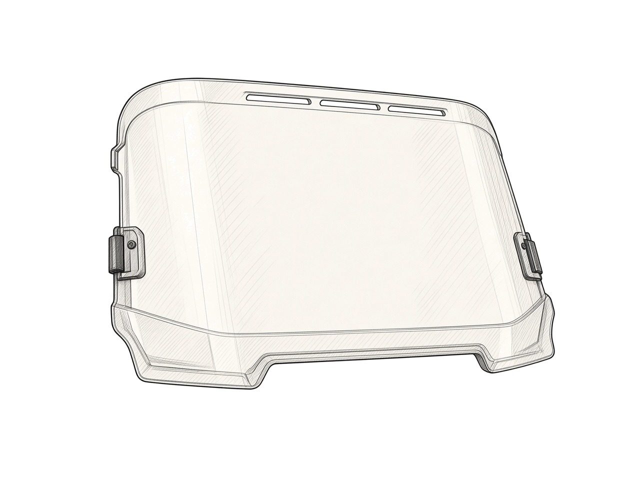 Honda genuine accessory Full Poly Windscreen (hard coat), Pioneer 1000 (illustration)