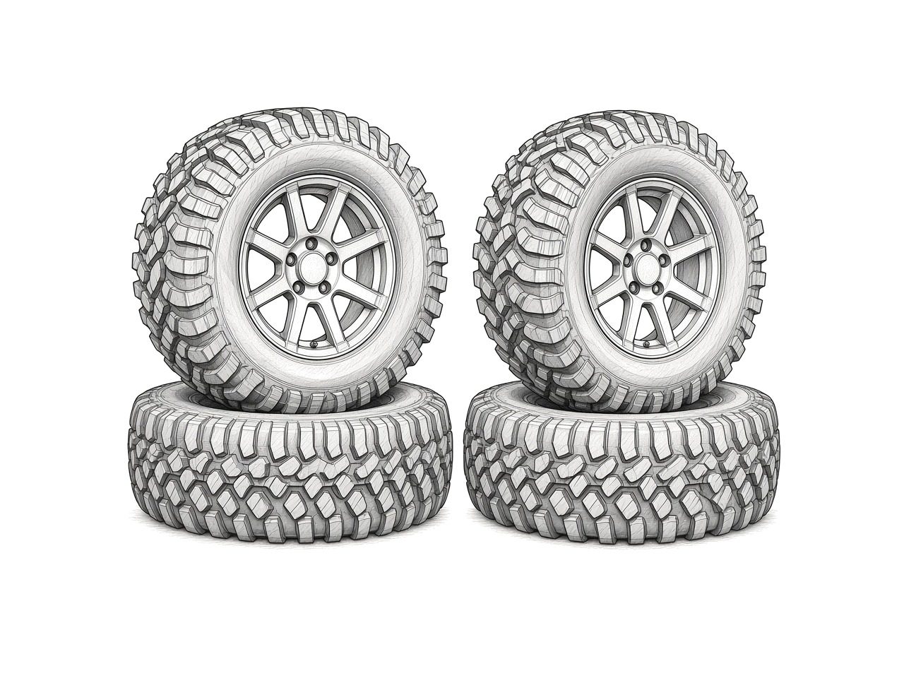 RZR Pro S factory 15" wheel + 32x10-15 Pro Armor Trekker set (take-off) (illustration)