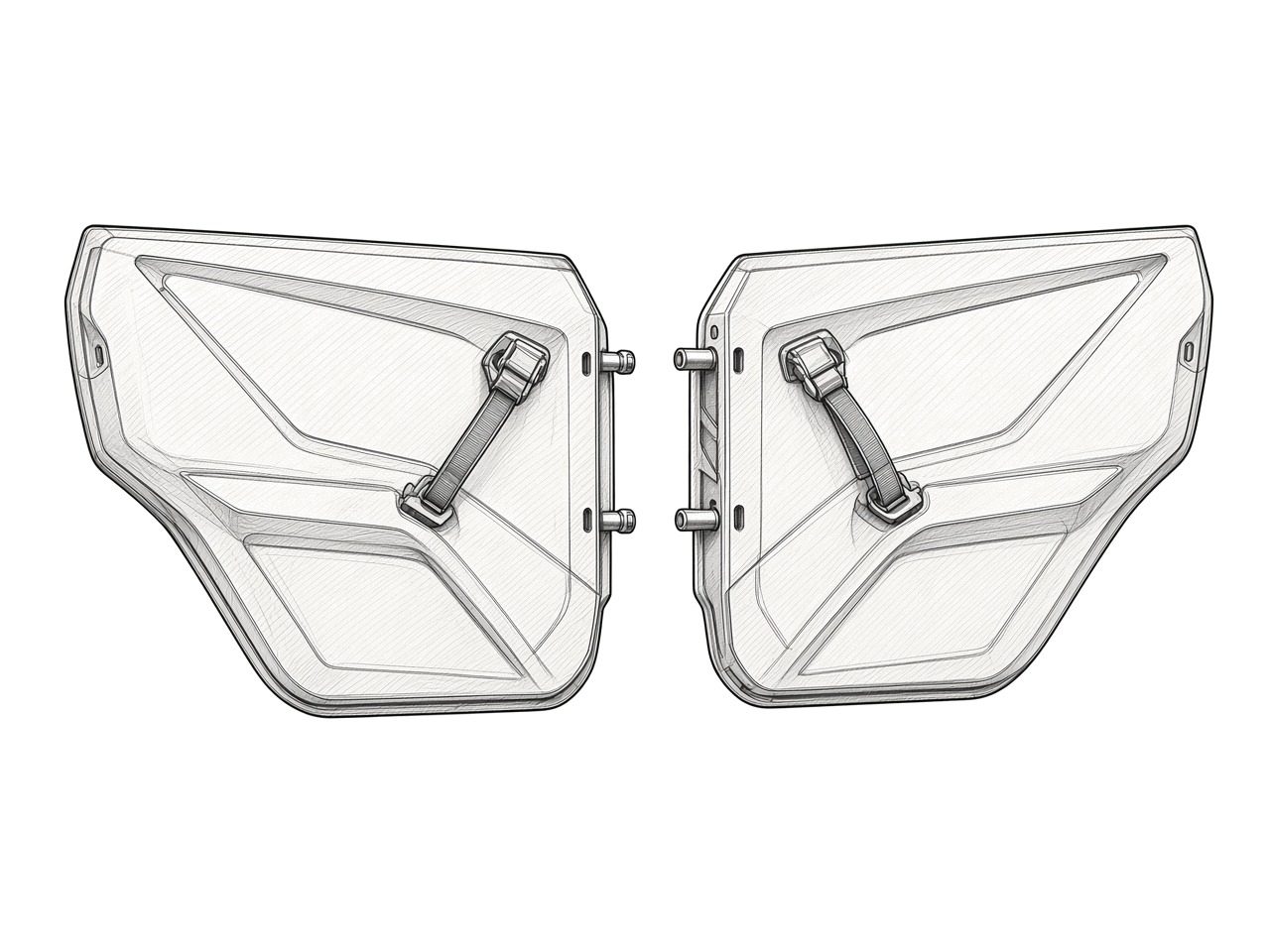 RZR Pro XP factory half doors (take-off) (illustration)