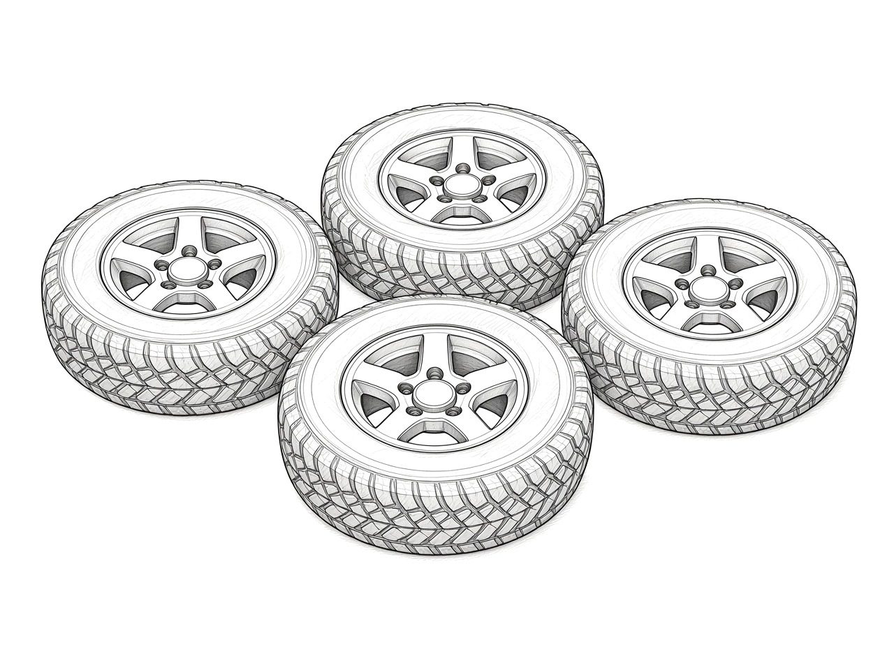 RZR Pro XP factory 14" wheel + 30x10-14 tire set (take-off) (illustration)