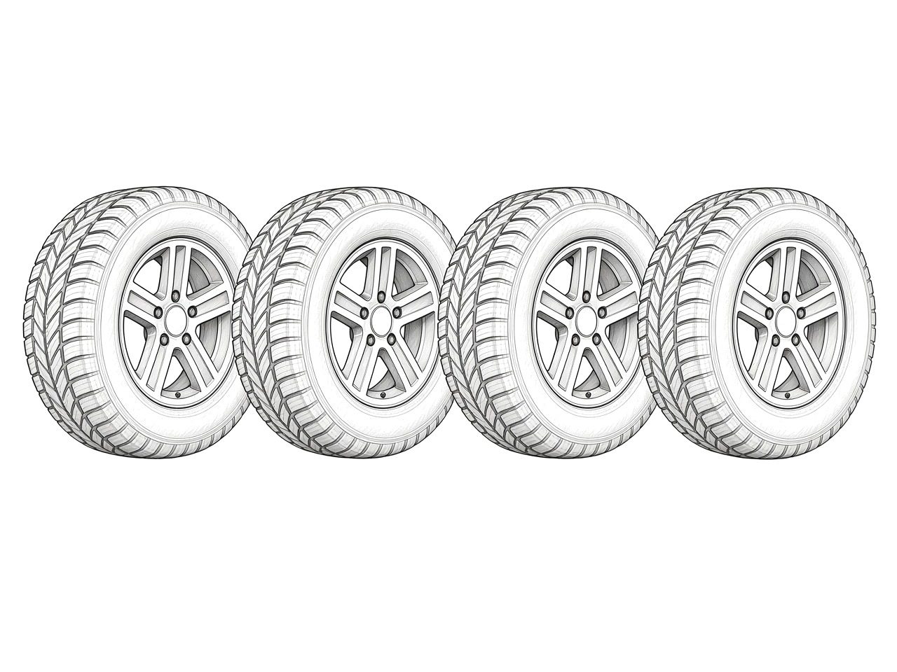 RZR XP 1000 factory 14" wheel + 29" radial tire set (take-off) (illustration)