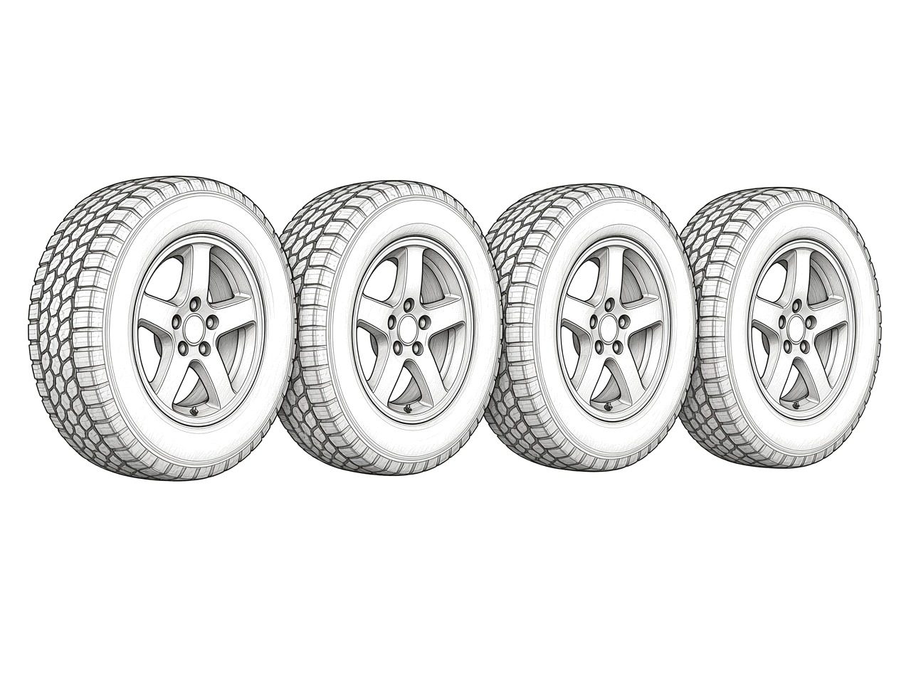 Talon 1000X factory 15" wheel + 28" tire set (take-off) (illustration)