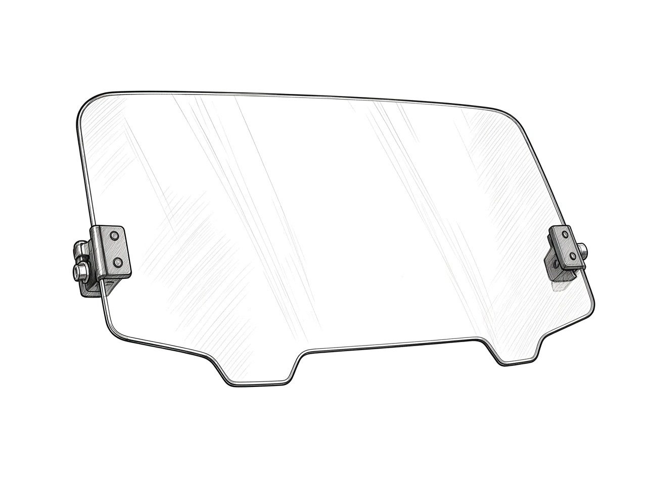 Honda genuine accessory glass windshield, Talon 1000R (illustration)