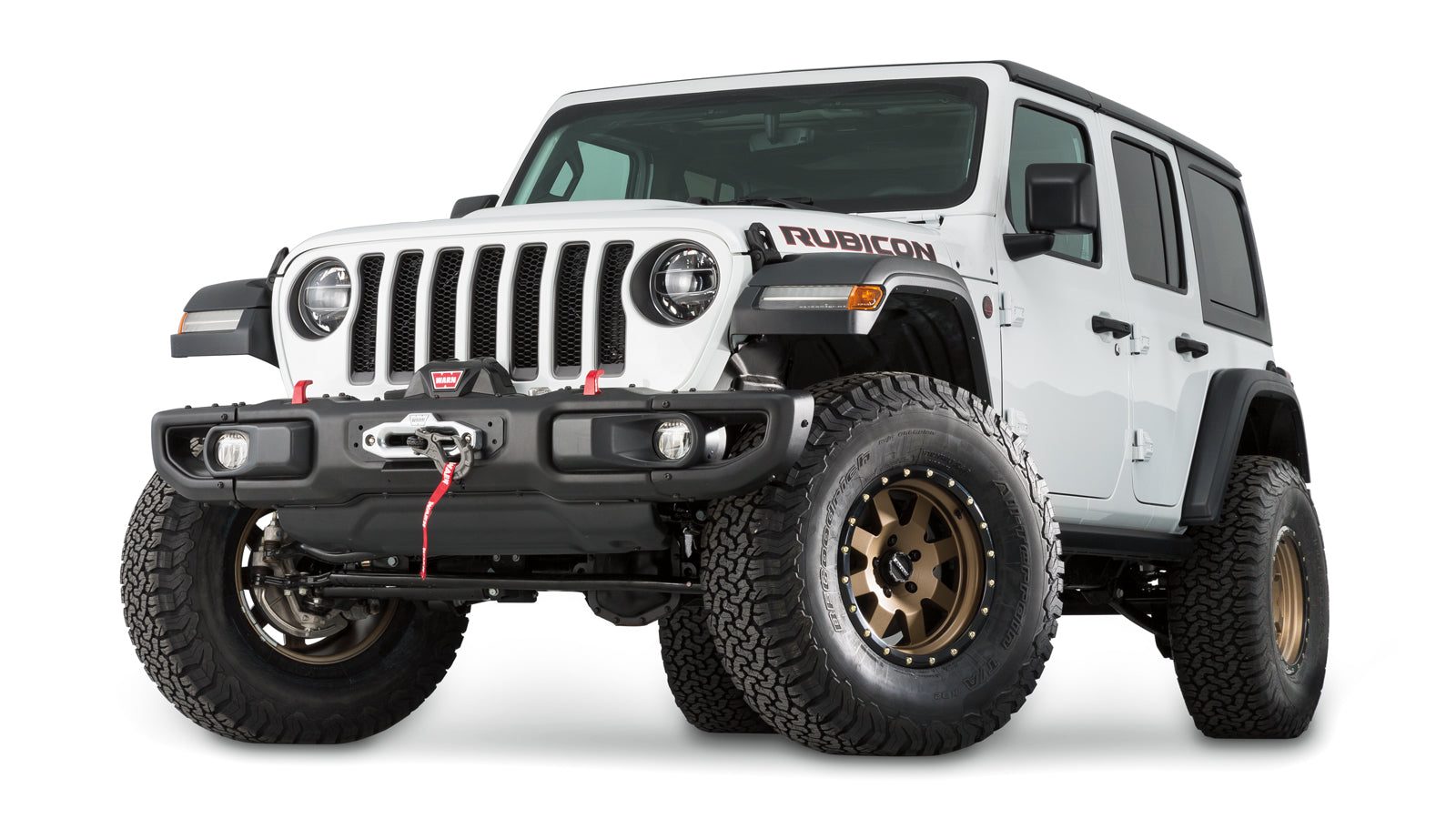 Warn winch mounting plate for factory steel bumper, JL / JT