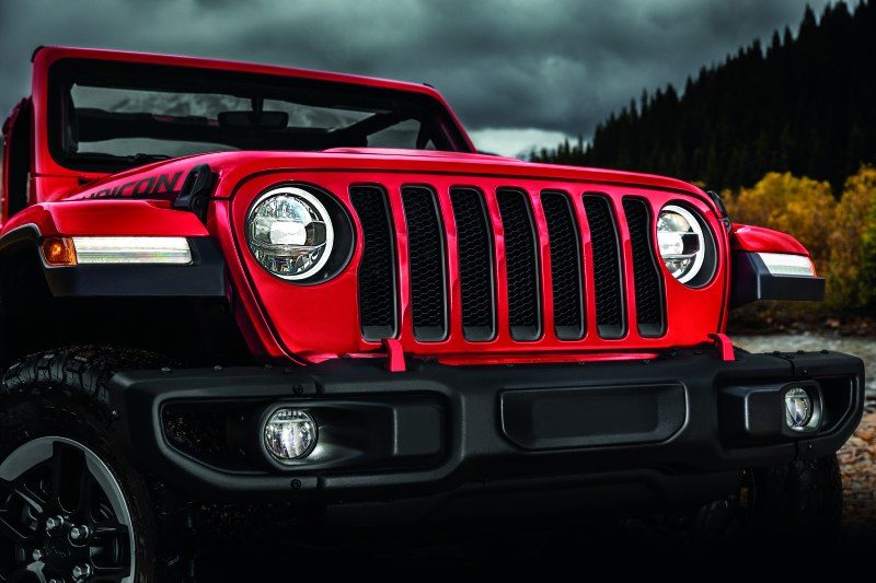 Wrangler JL factory grille, pre-refresh (2018-2023) (representative image)
